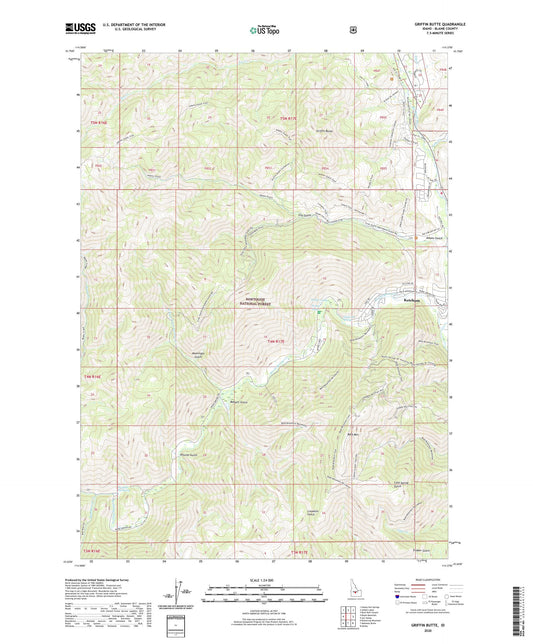Griffin Butte Idaho US Topo Map Image