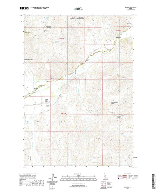 Grouse Idaho US Topo Map Image