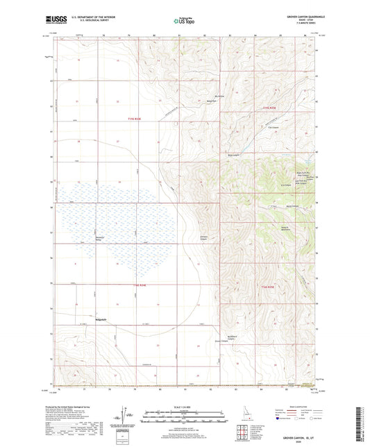 Grover Canyon Idaho US Topo Map Image