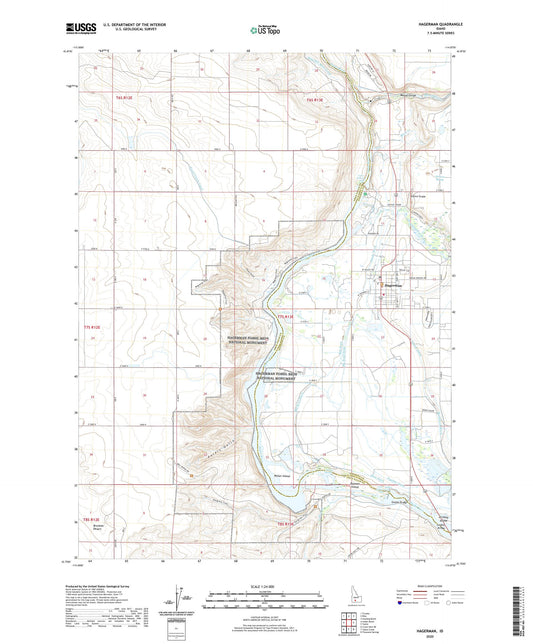 Hagerman Idaho US Topo Map Image