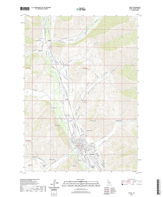 Hailey Idaho US Topo Map Image