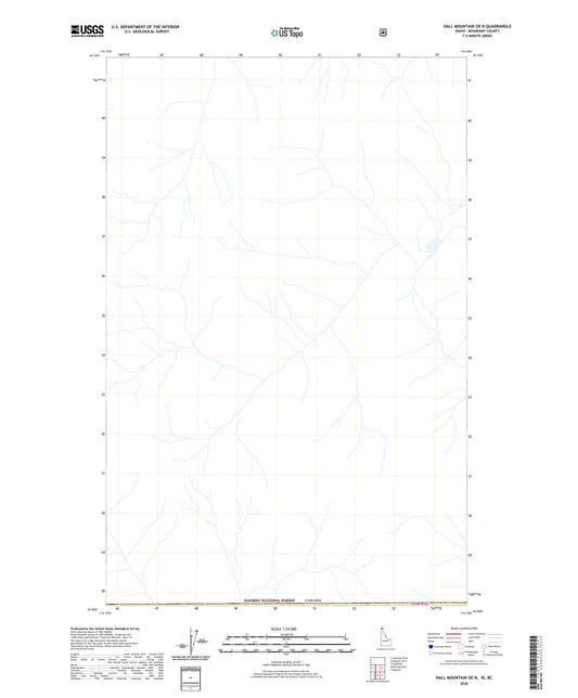 Hall Mountain OE N Idaho US Topo Map Image