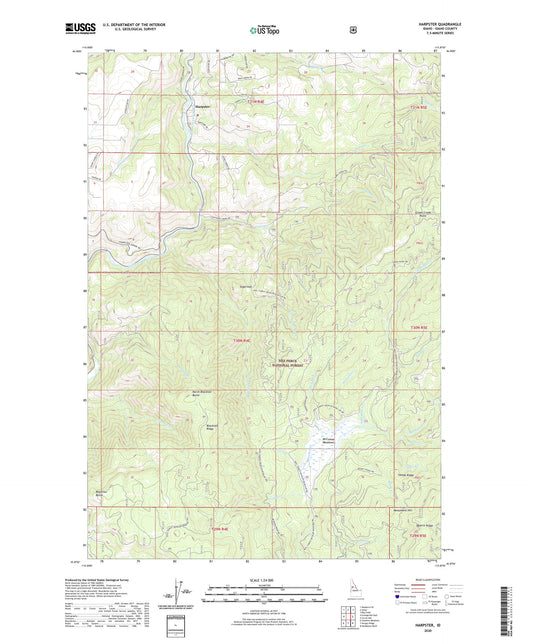 Harpster Idaho US Topo Map Image