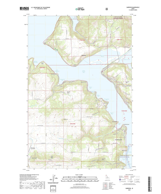 Harrison Idaho US Topo Map Image