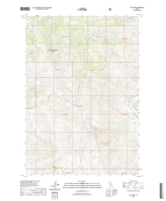 Hat Creek Idaho US Topo Map Image