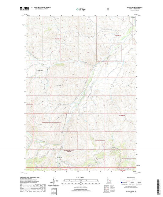 Hayden Creek Idaho US Topo Map Image