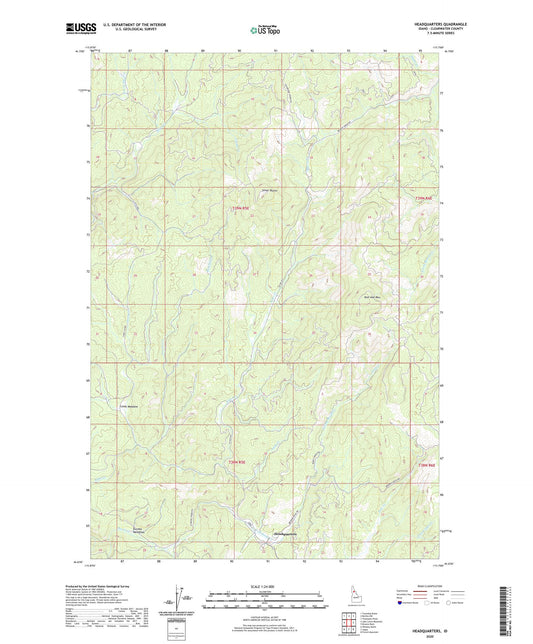 Headquarters Idaho US Topo Map Image