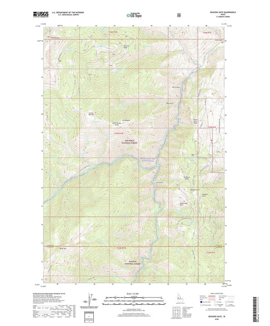 Heavens Gate Idaho US Topo Map Image