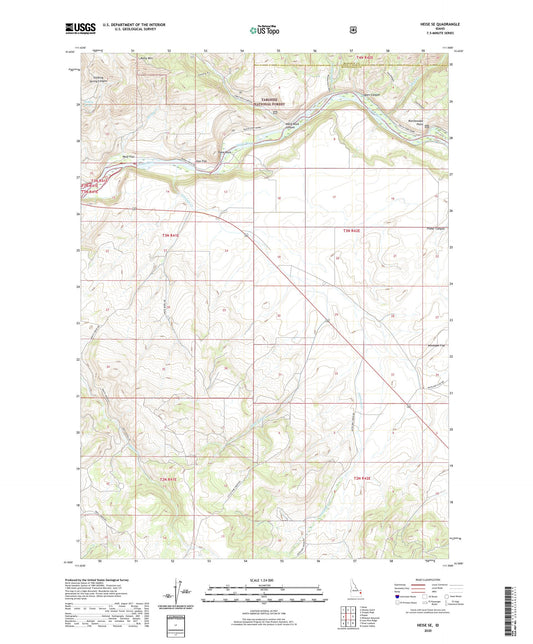 Heise SE Idaho US Topo Map Image