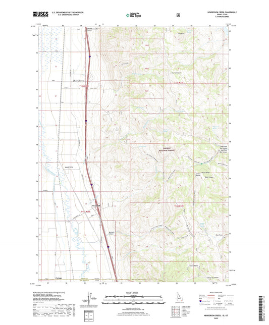Henderson Creek Idaho US Topo Map Image