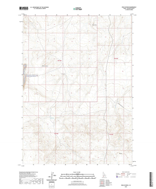 Hole In Rock Idaho US Topo Map Image