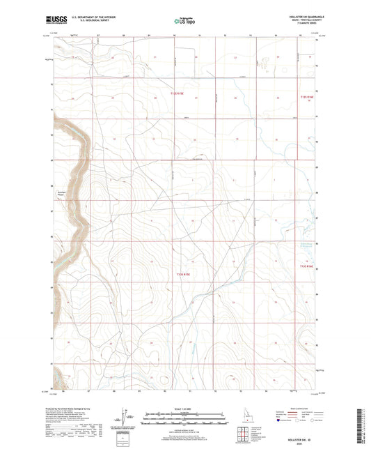 Hollister SW Idaho US Topo Map Image