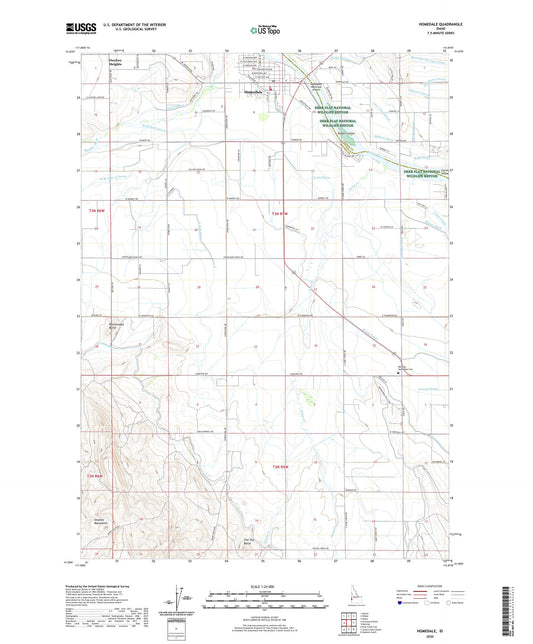 Homedale Idaho US Topo Map Image