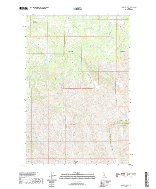 Hoover Point Idaho US Topo Map Image