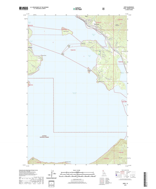 Hope Idaho US Topo Map Image