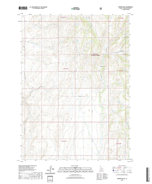 Hopper Gulch Idaho US Topo Map Image