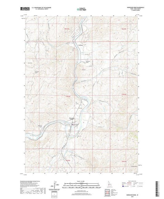 Horseshoe Bend Idaho US Topo Map Image