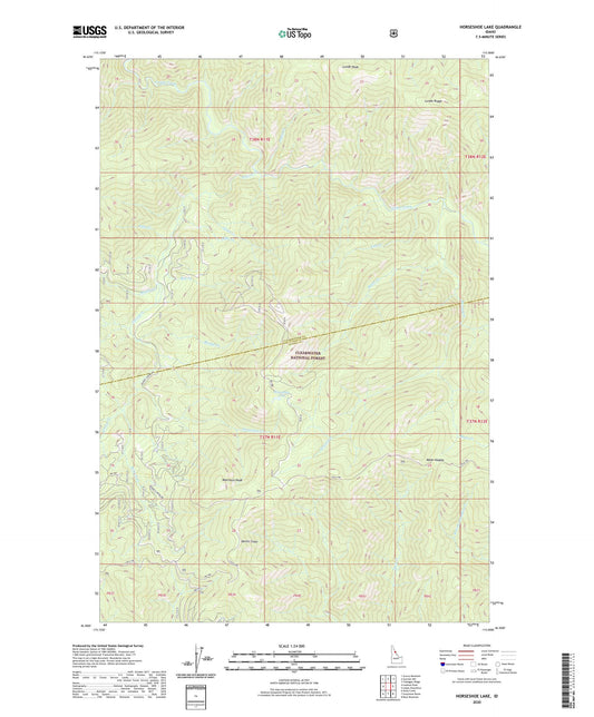 Horseshoe Lake Idaho US Topo Map Image