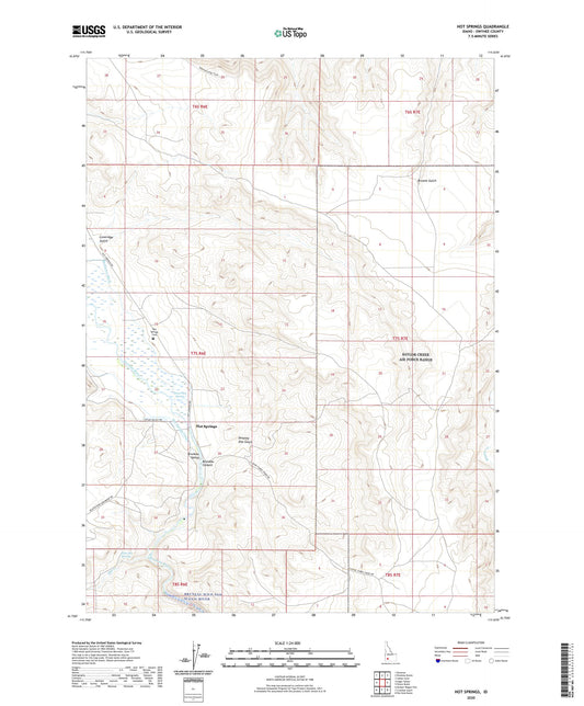 Hot Springs Idaho US Topo Map Image