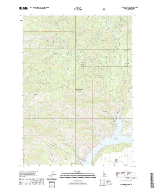 House Mountain Idaho US Topo Map Image