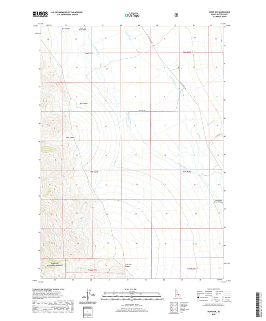 Howe NW Idaho US Topo Map Image