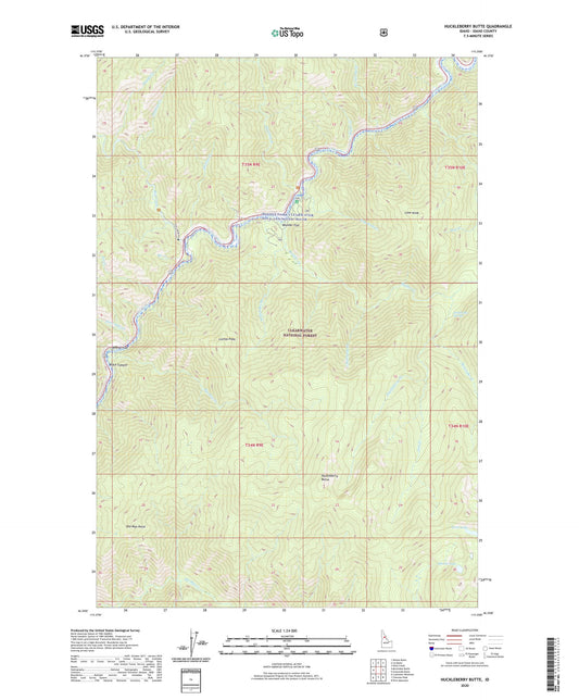 Huckleberry Butte Idaho US Topo Map Image