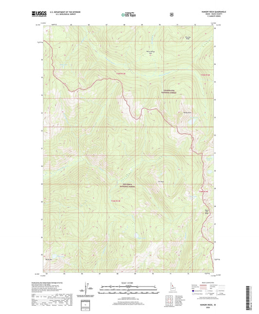 Hungry Rock Idaho US Topo Map Image