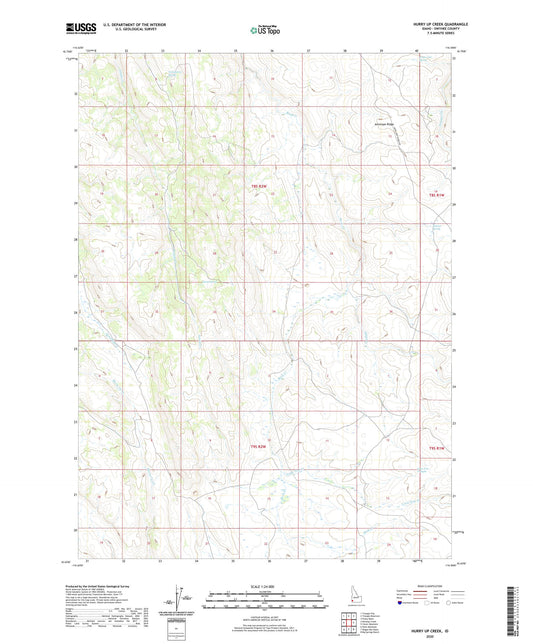 Hurry Up Creek Idaho US Topo Map Image