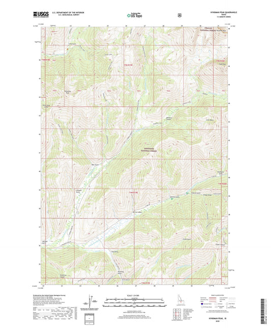 Hyndman Peak Idaho US Topo Map Image