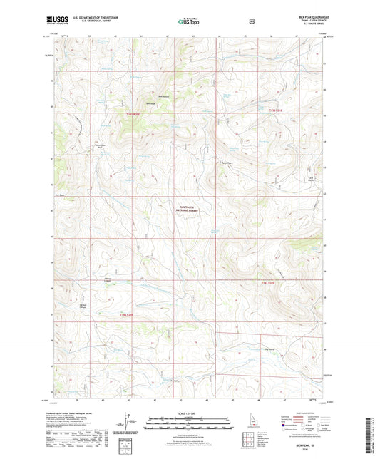 Ibex Peak Idaho US Topo Map Image