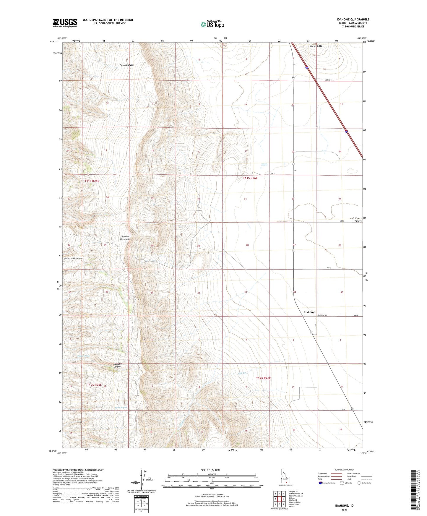 Idahome Idaho US Topo Map Image