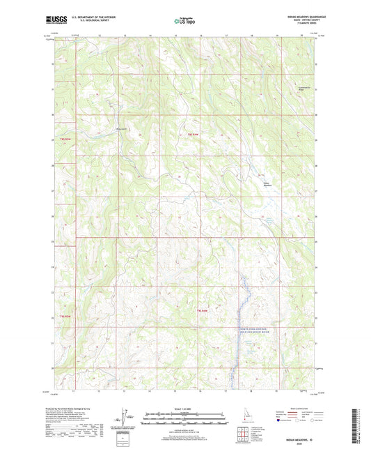 Indian Meadows Idaho US Topo Map Image