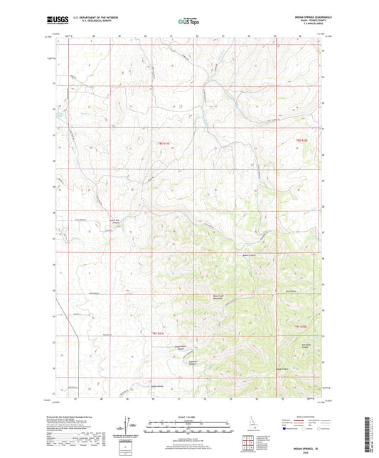Indian Springs Idaho US Topo Map Image