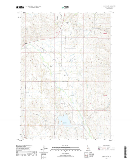 Indian Valley Idaho US Topo Map Image