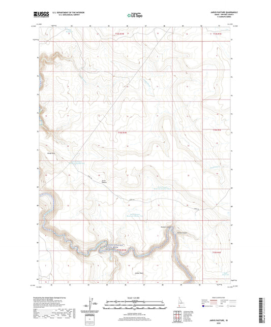 Jarvis Pasture Idaho US Topo Map Image