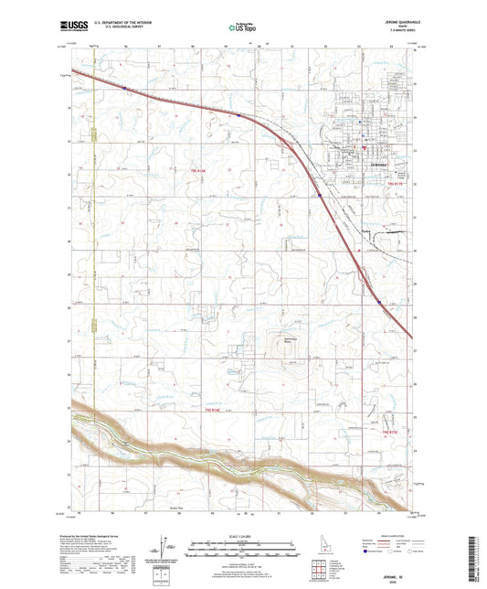 Jerome Idaho US Topo Map Image