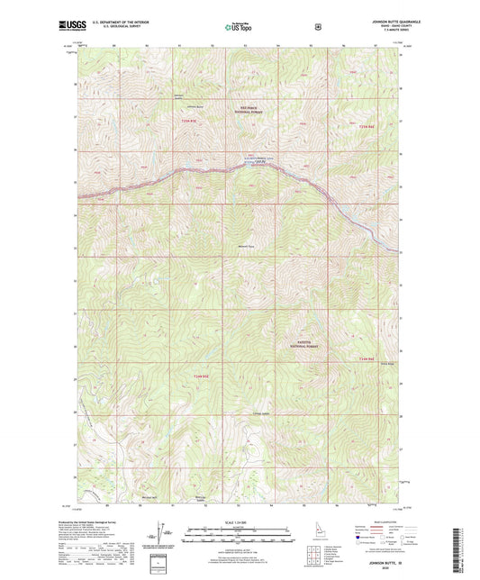 Johnson Butte Idaho US Topo Map Image