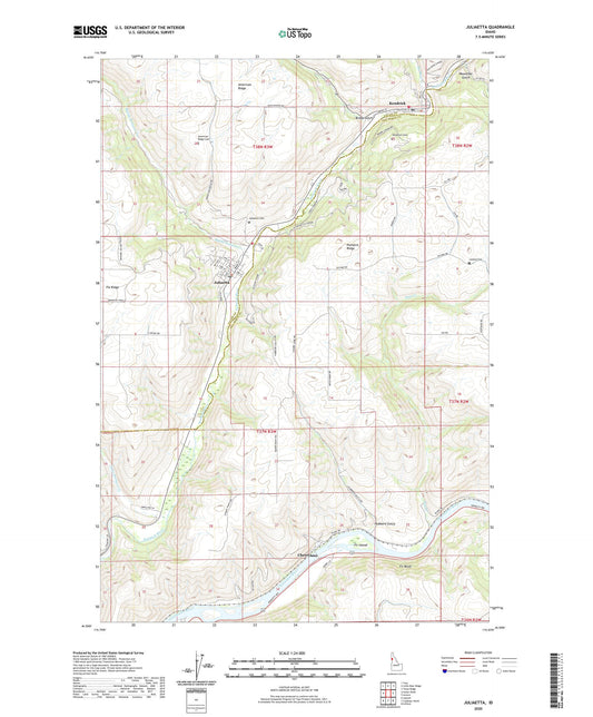 Juliaetta Idaho US Topo Map Image