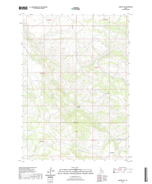 Jumpoff Hill Idaho US Topo Map Image