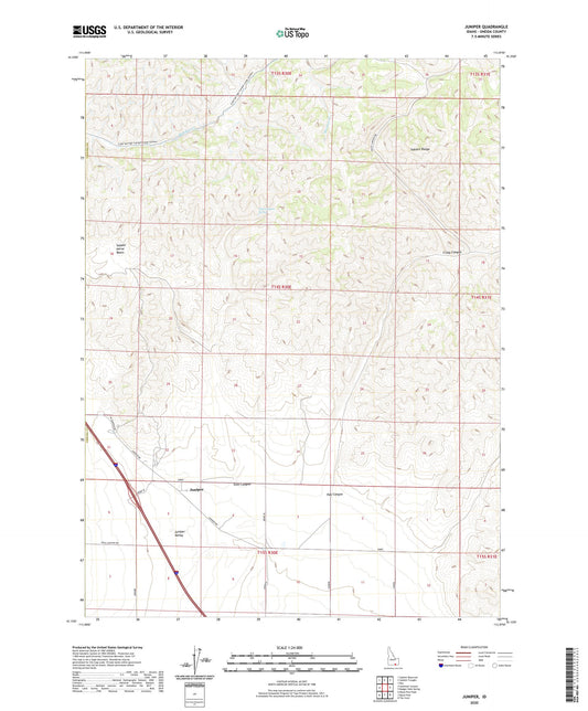 Juniper Idaho US Topo Map Image