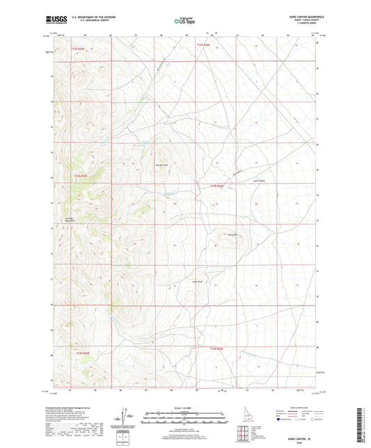 Kane Canyon Idaho US Topo Map Image