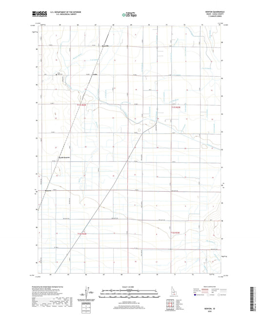 Kenyon Idaho US Topo Map Image