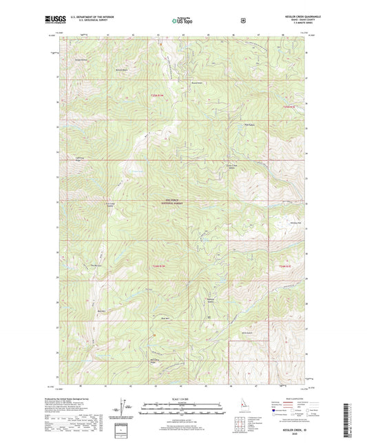Kessler Creek Idaho US Topo Map Image