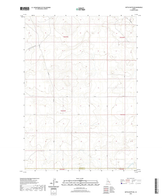 Kettle Butte NE Idaho US Topo Map Image
