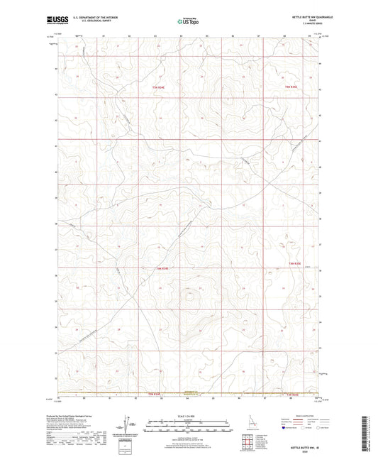 Kettle Butte NW Idaho US Topo Map Image