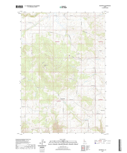 Keuterville Idaho US Topo Map Image
