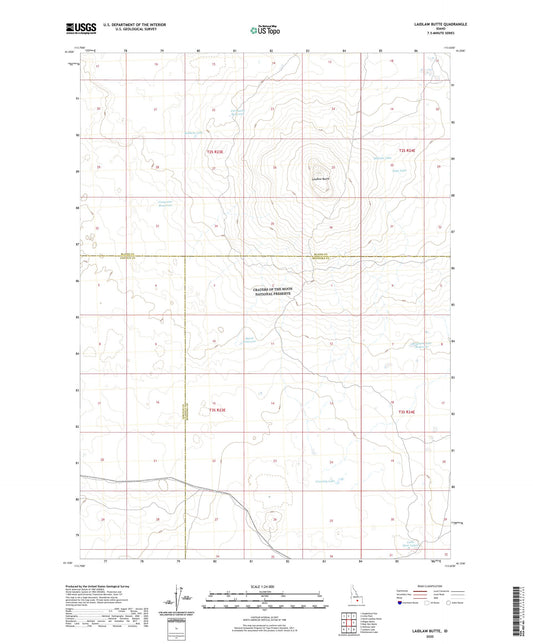 Laidlaw Butte Idaho US Topo Map Image