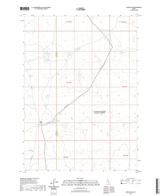 Laidlaw Lake Idaho US Topo Map Image