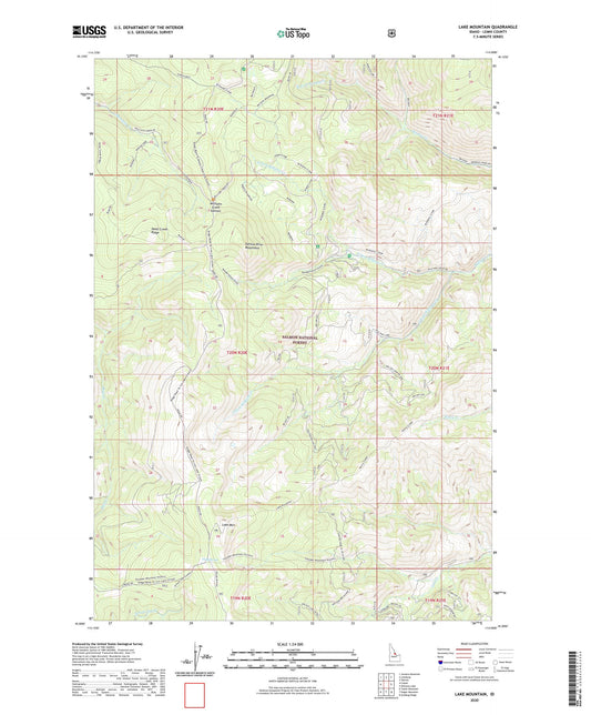 Lake Mountain Idaho US Topo Map Image