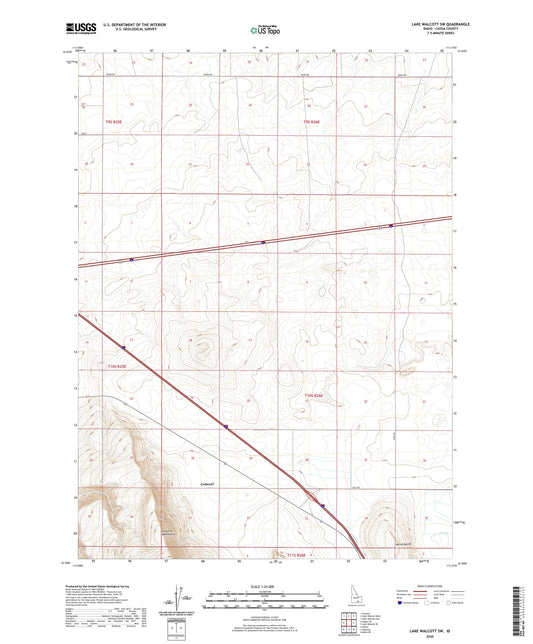 Lake Walcott SW Idaho US Topo Map Image